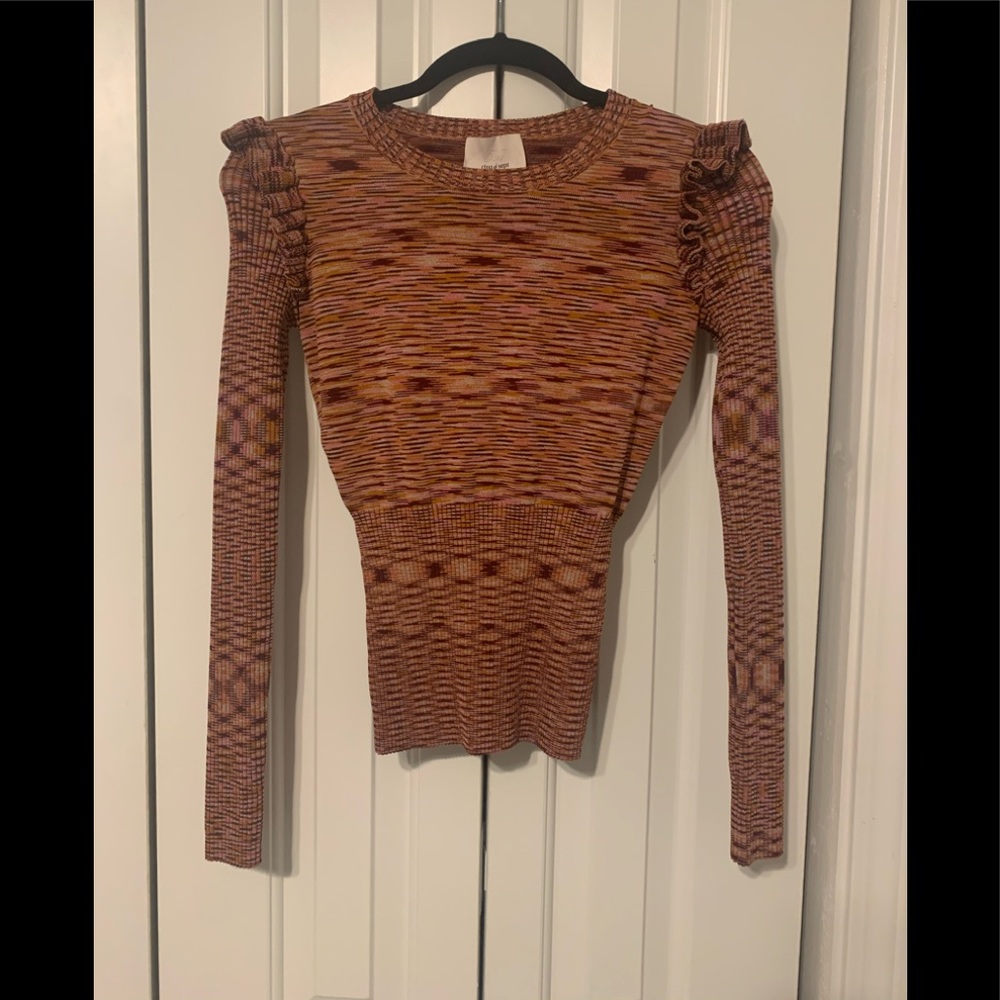 cinq a sept XS space died sweater top